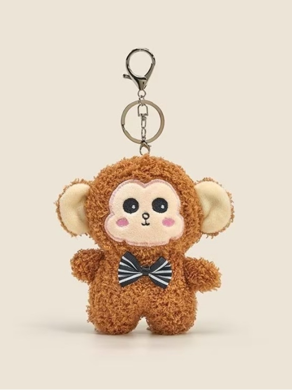 PLUSH Brown Monkey Keychain Bag Charm